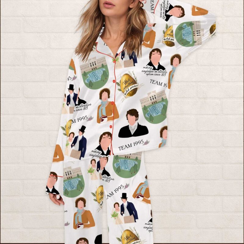 1995 Pride And Prejudice Silky Satin Pajama Set - Image 4
