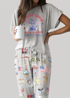 4th Of July Casual Pajama Set