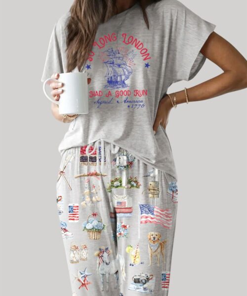 4th Of July Casual Pajama Set