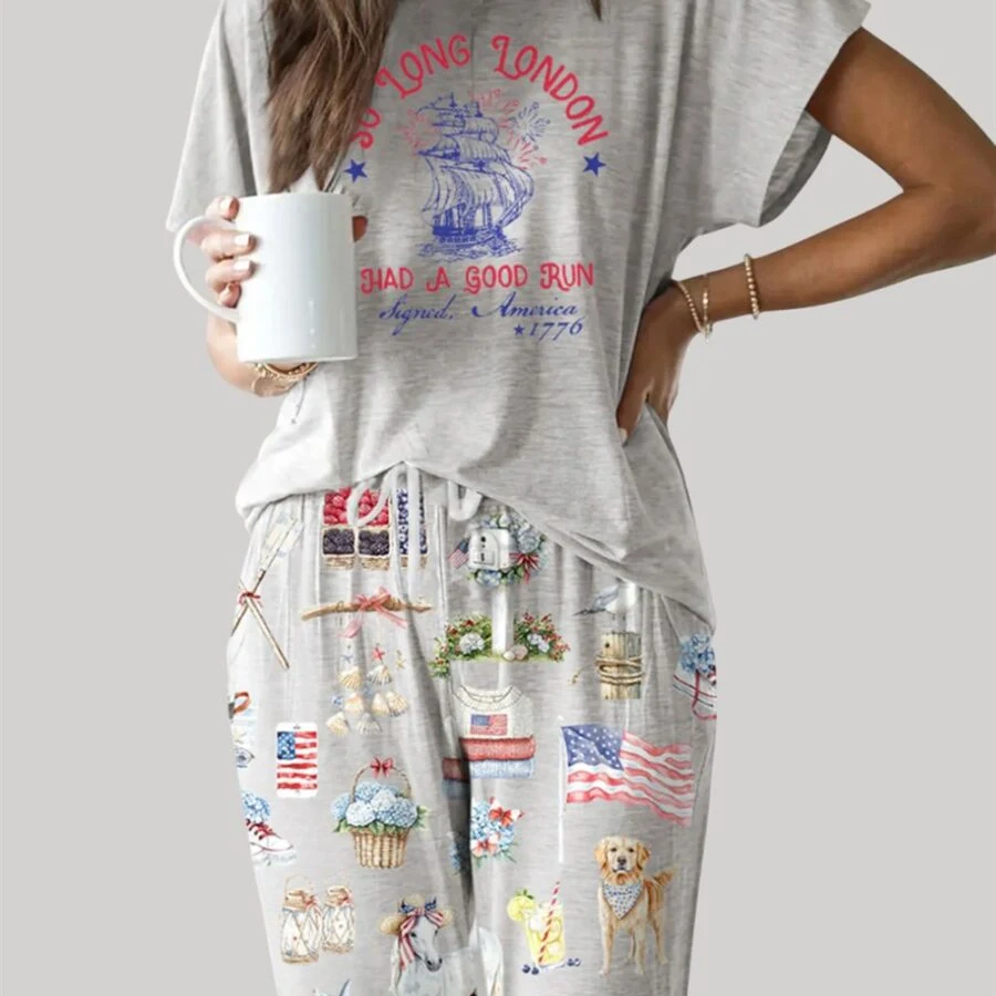 4th Of July Casual Pajama Set