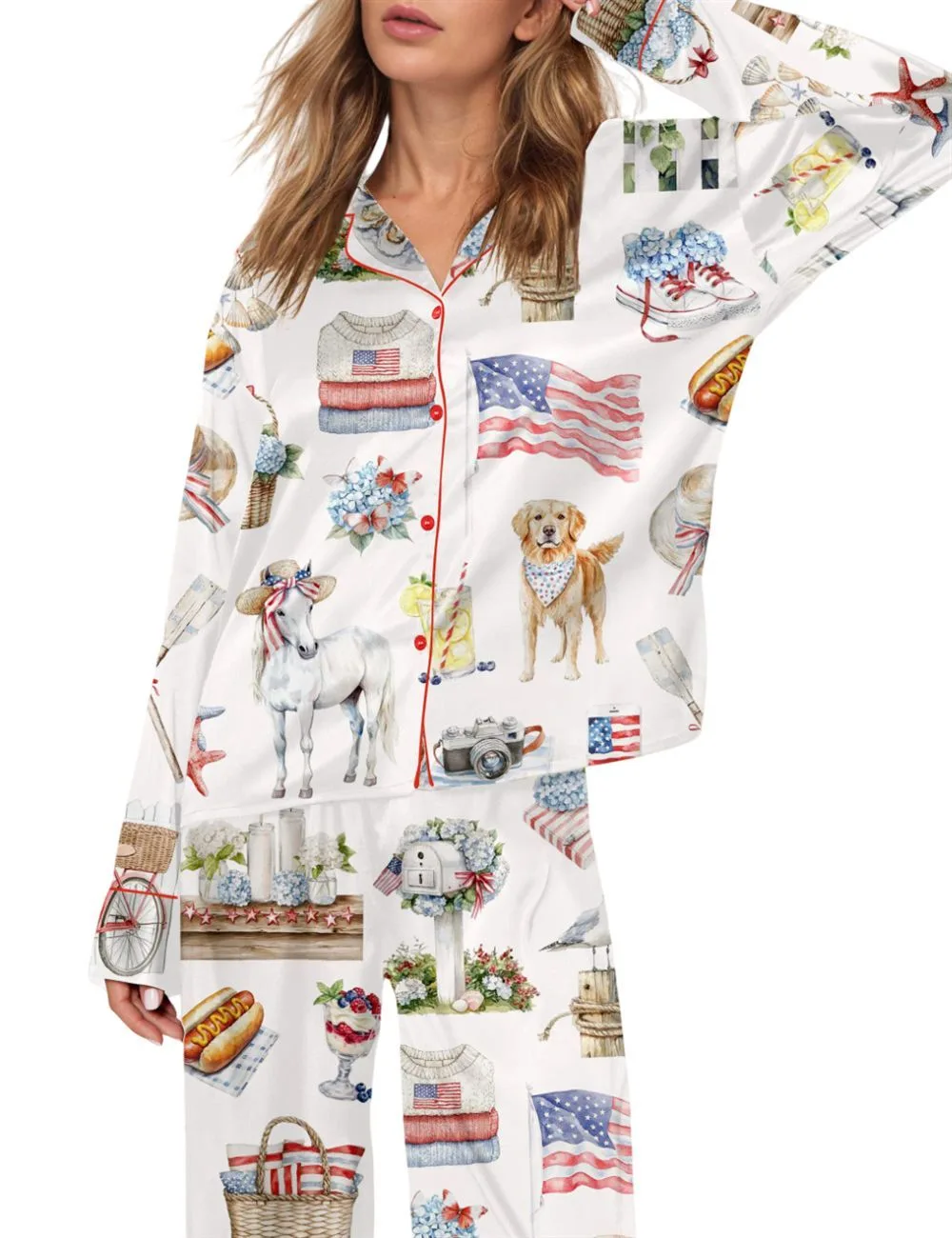 4th Of July Pajama Set For Women