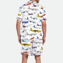 Airline Aircraft Satin Pajama Set For Men