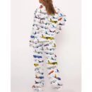 Airline Aircraft Satin Pajama Set For Women
