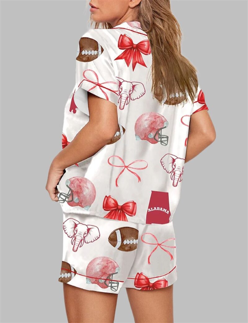 Alabama Bow Aesthetic Game Day Pajama Set - Image 3