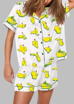 All Masters-Style Golf Print Pajama Set