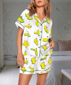 All Masters Style Golf Print Pajama Set