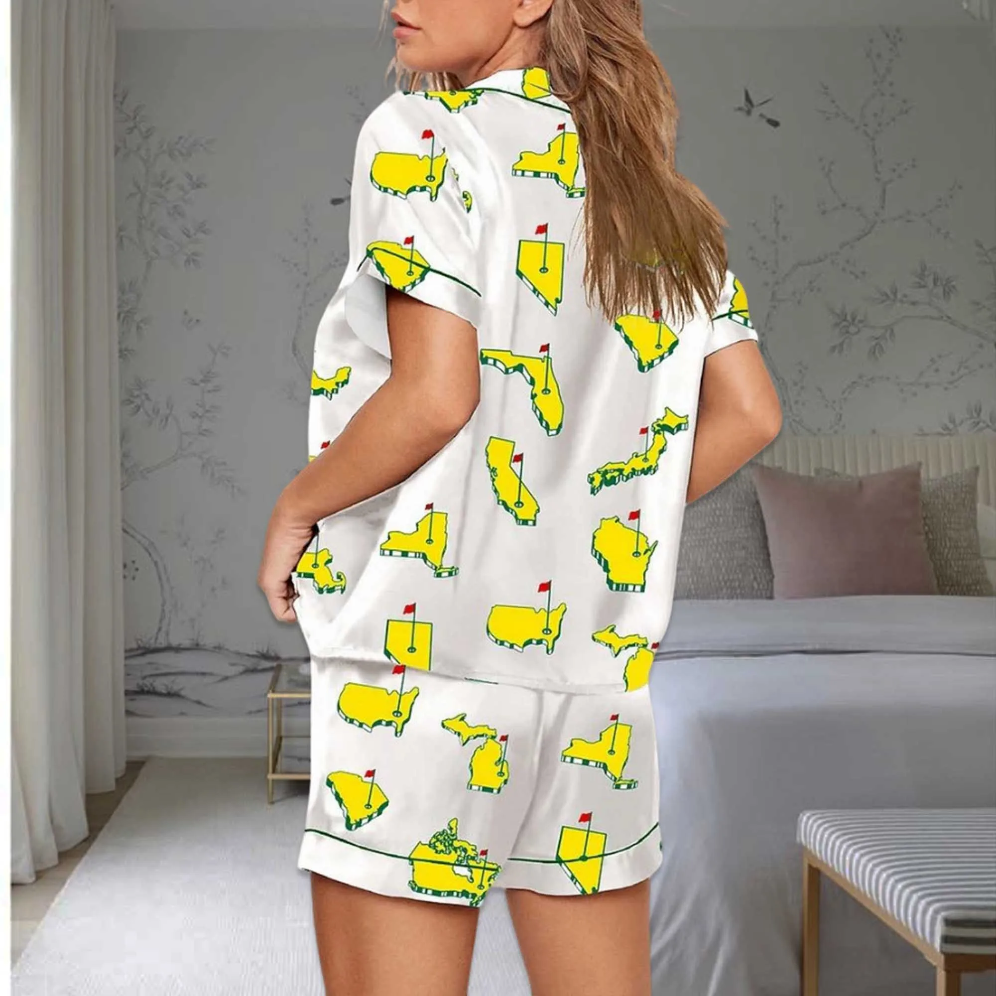 All Masters Style Golf Print Pajama Set - Image 2