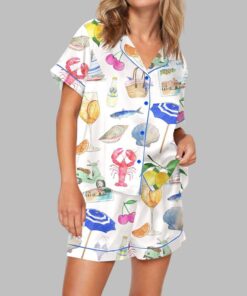 Amalfi Coast Italy Summer Pajama Set For Women