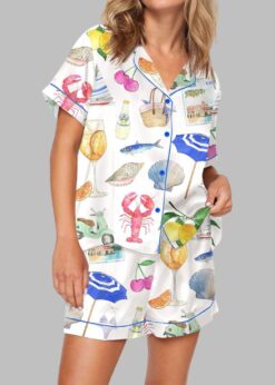 Amalfi Coast Italy Summer Pajama Set For Women