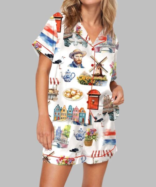 Amsterdam Keukenhof Tulip Pajama Set For Women