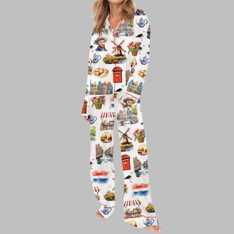 Amsterdam Keukenhof Tulip Pajama Set For Women - Image 2