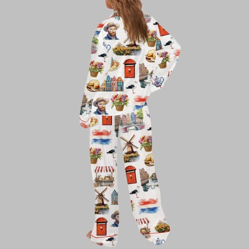 Amsterdam Keukenhof Tulip Pajama Set For Women - Image 3