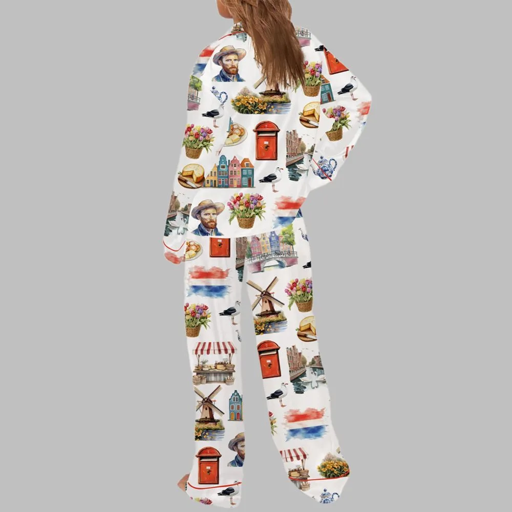 Amsterdam Keukenhof Tulip Pajama Set For Women - Image 3