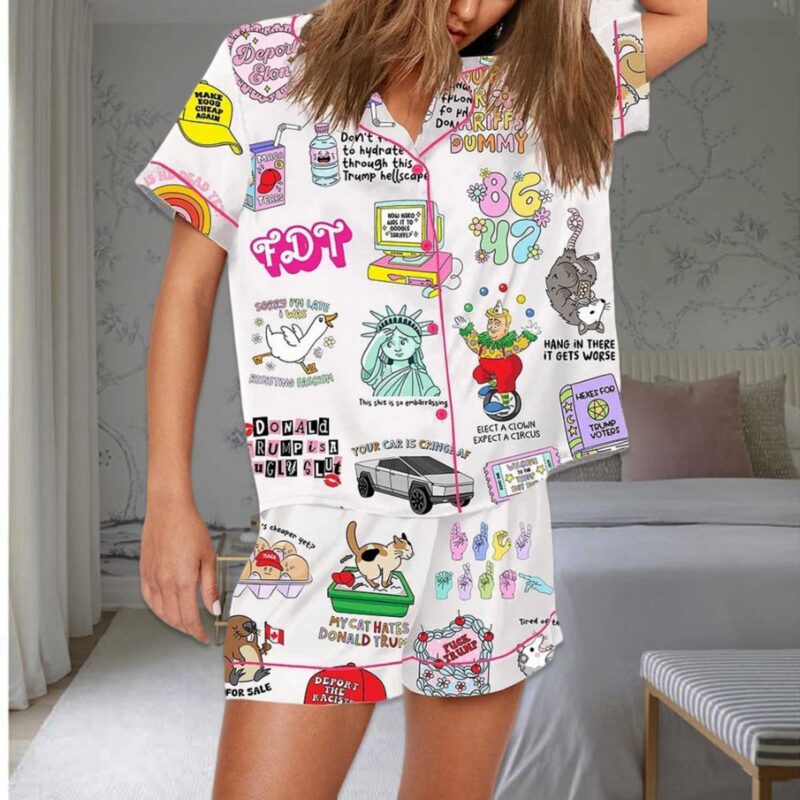 Anti Maga Resist Satin Pajama Set