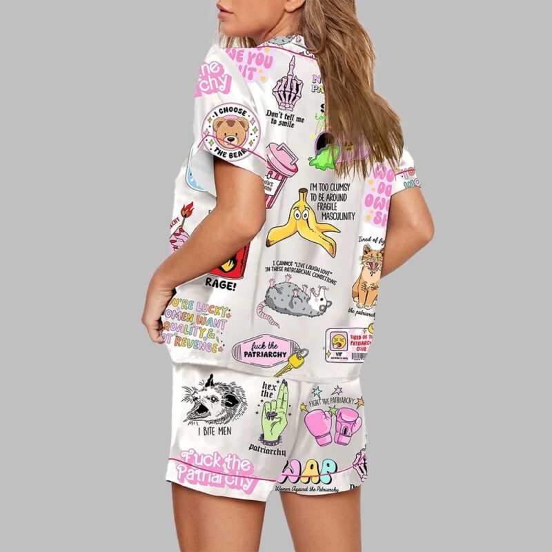 Anti Patriarchy Female Rage Feminist Pajama Set - Image 3