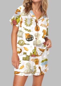 Antique Greece Pajama Set For Women