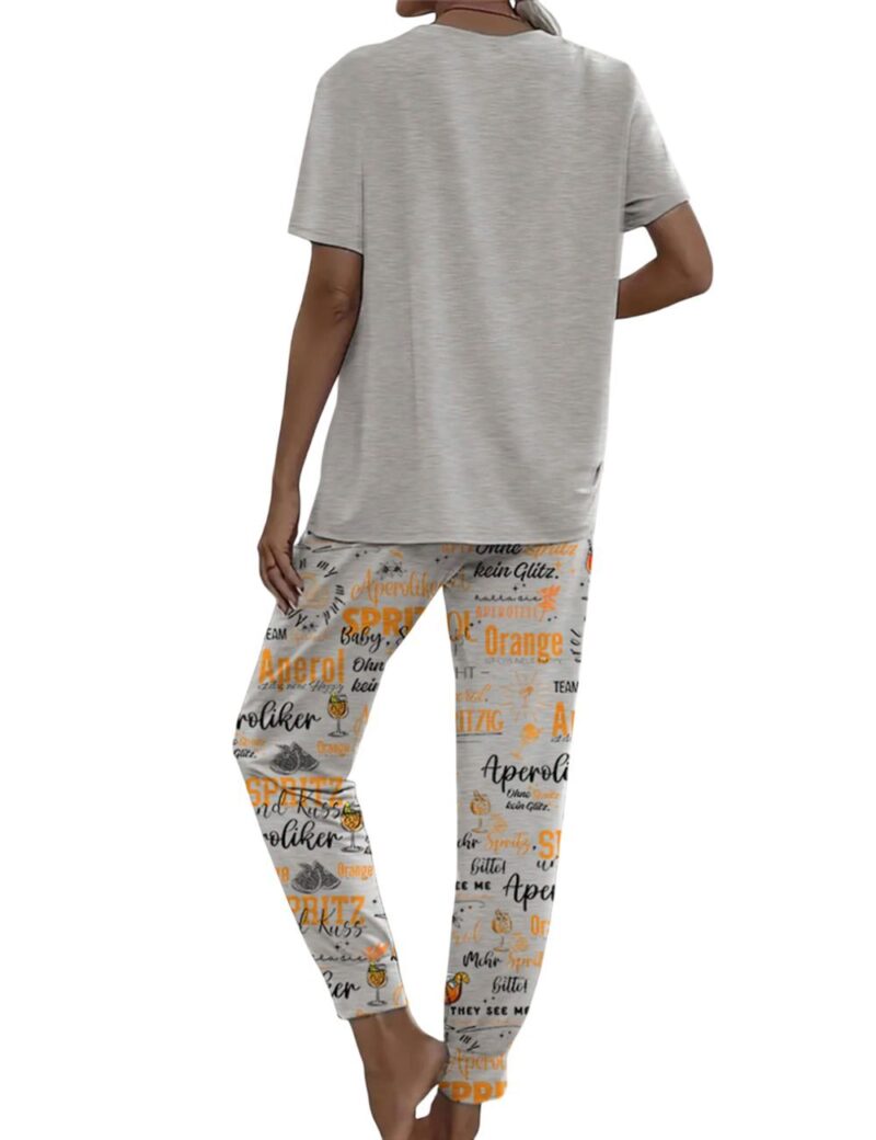 Aperol Spritz Casual Pajama Set For Women - Image 3