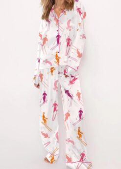 Apres Ski Satin Pajama Set For Women