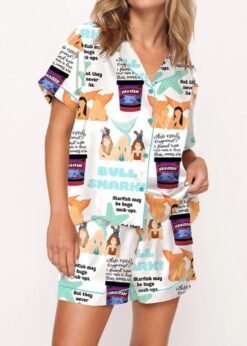Aquamarine Mermaid Movie Satin Pajama Set For Women