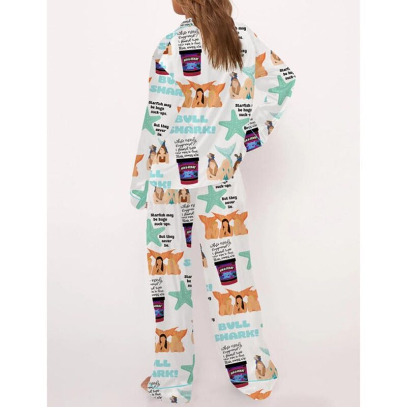 Aquamarine Mermaid Movie Satin Pajama Set For Women - Image 3