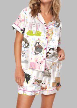 Art Kitten Cute Pet Pajama Set For Women