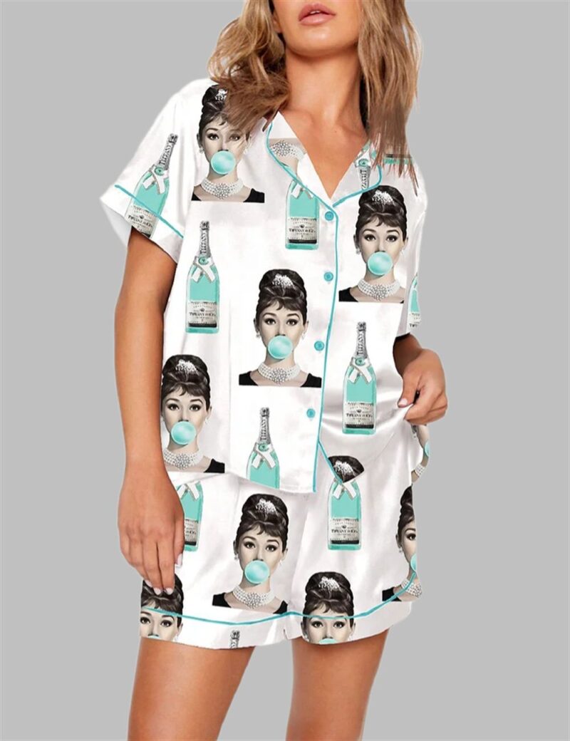 Audrey Hepburn Tiffany's Champagne Pajama Set
