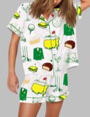 Augusta Masters Golf Tournament Golf Print Pajama Set