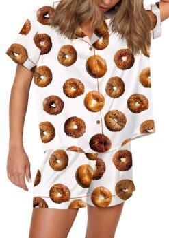 Bagel Satin Pajama Set For Women