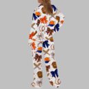 Baseball Coquette Bow Pajama Set For Women