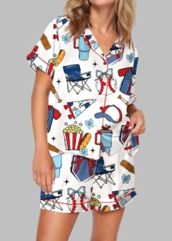 Baseball Game Day Pajama Set For Women