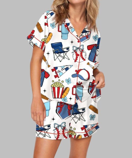Baseball Game Day Pajama Set For Women
