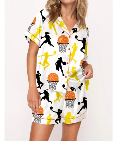 Basketball Satin Pajama Set For Women