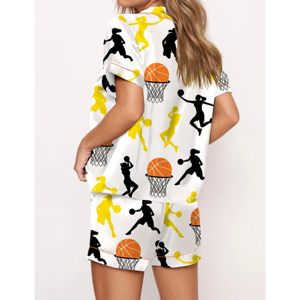 Basketball Satin Pajama Set For Women - Image 2