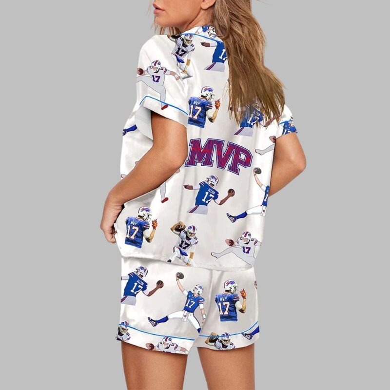 Be Good Do Good God Bless and Go Bills Josh Allen MVP Pajama Set - Image 3
