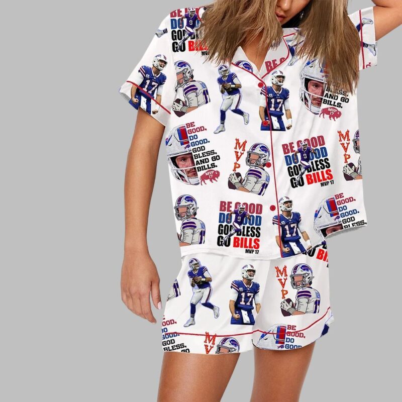 Be Good Do Good God Bless and Go Bills MVP Pajama Set - Image 2