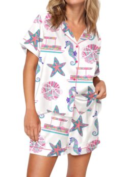 Beach Coastal Hawaii Pajama Set For Women