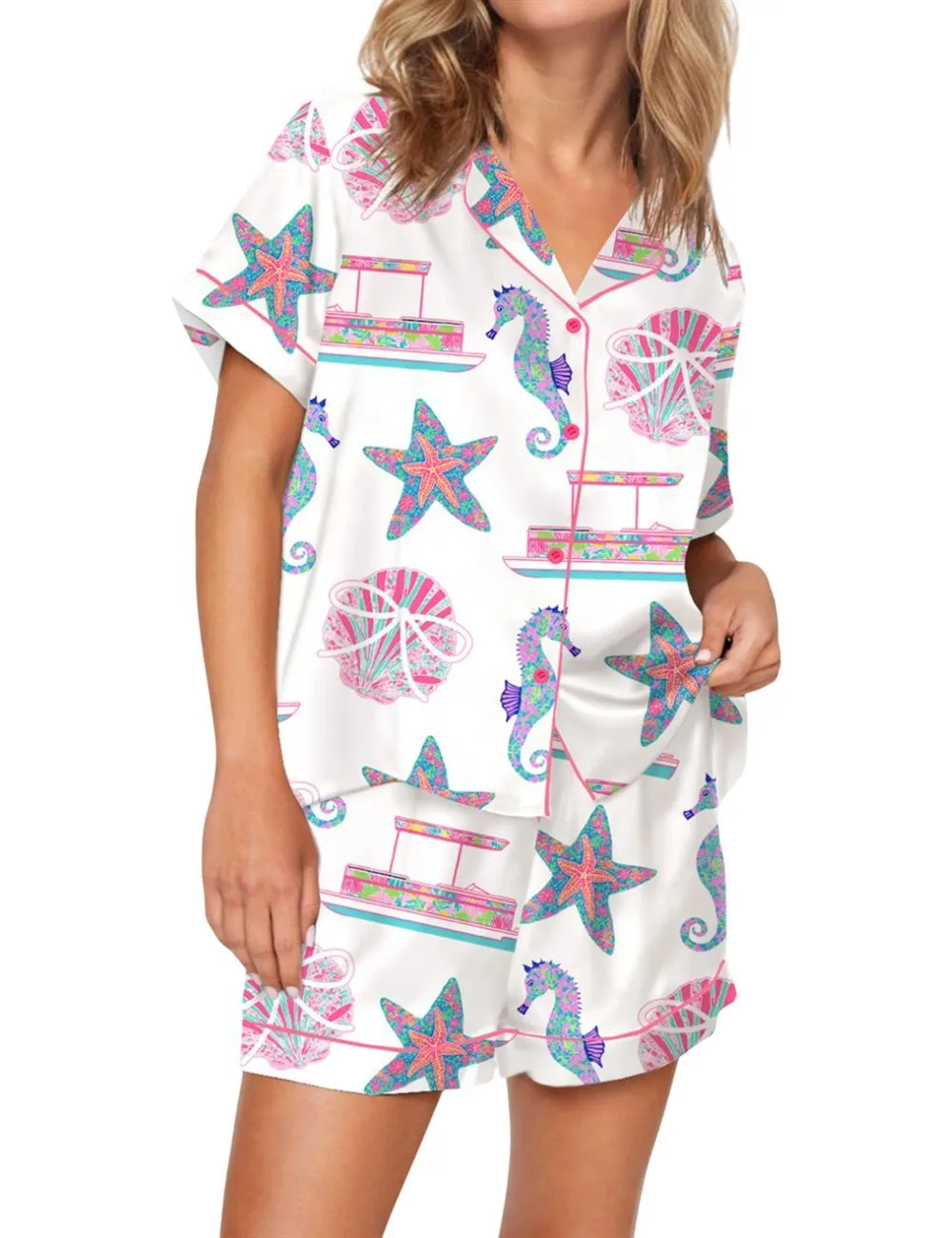 Beach Coastal Hawaii Pajama Set For Women