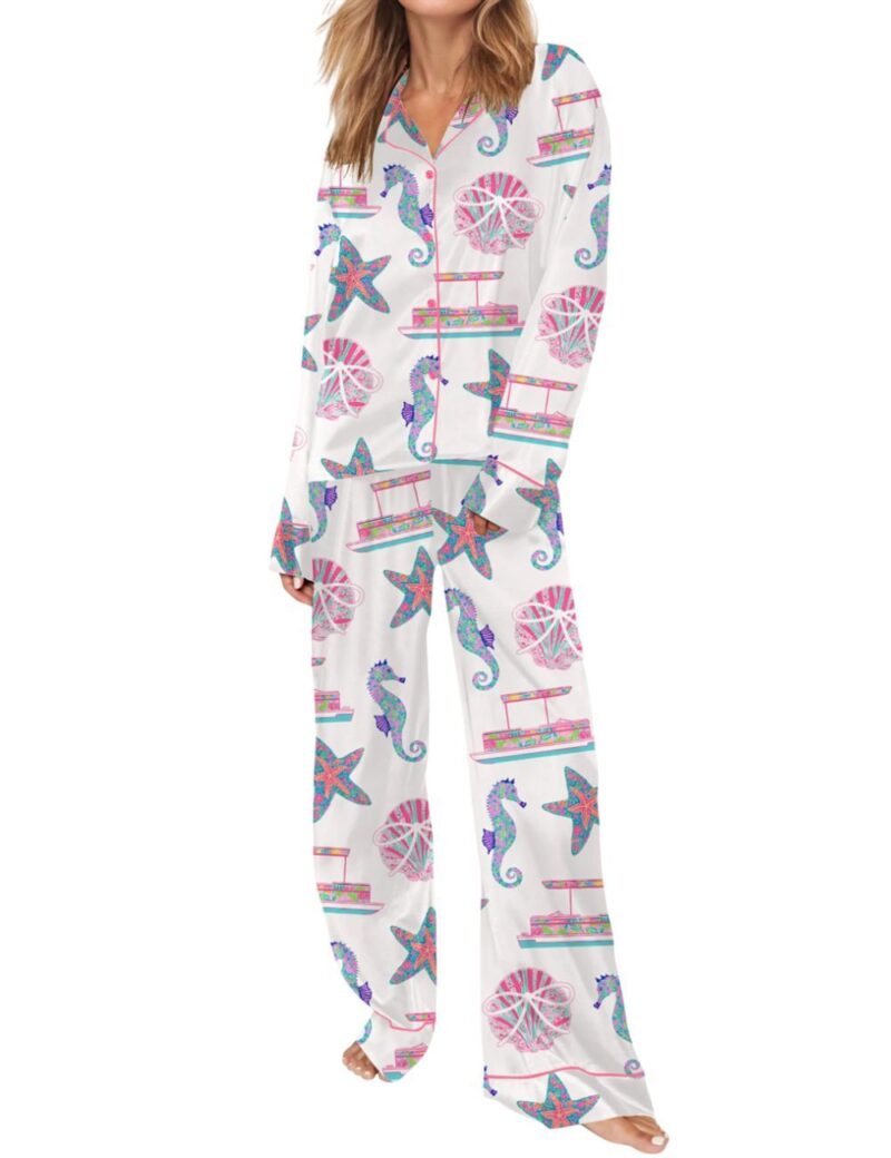 Beach Coastal Hawaii Pajama Set For Women - Image 2