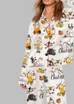 Beer Drinking Snowman Pajama Set