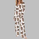 Bengal Cat Pajama Set For Women
