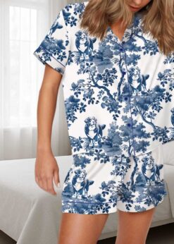 Bernese Mountain Dog Silky Satin Pajama Set