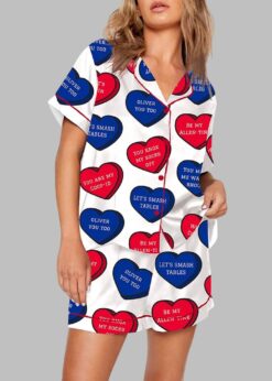 Bills Conversation Hearts Pajama Set