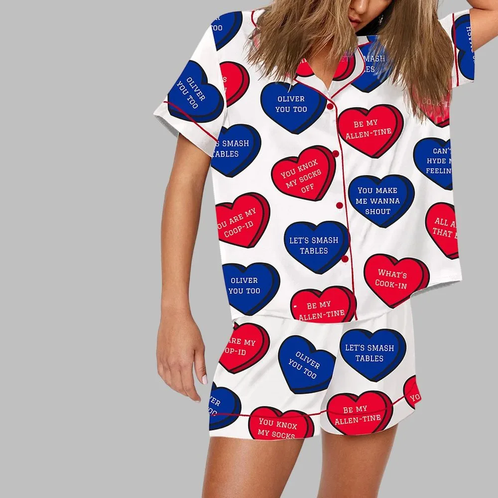Bills Conversation Hearts Pajama Set - Image 2