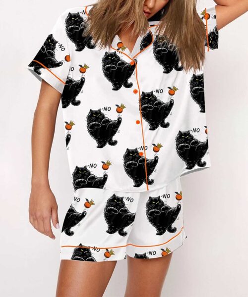 Black Cat No Kings In America Anti Pajama Set For Women