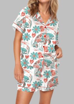Boho Floral Manatee Pajama Set