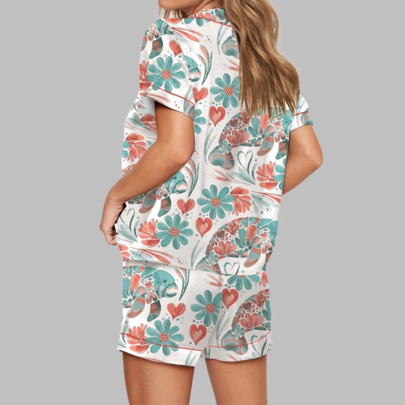 Boho Floral Manatee Pajama Set - Image 3