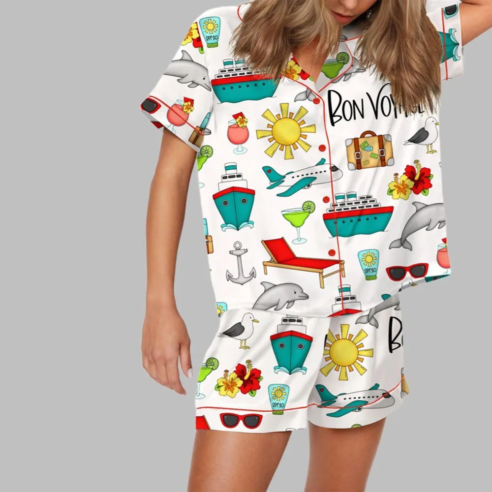 Bon Voyage Cruise Pajama Set For Women - Image 2