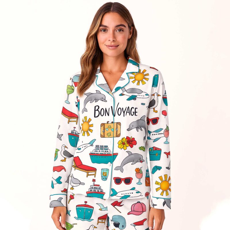 Bon Voyage Cruise Pajamas Set For Women - Image 2