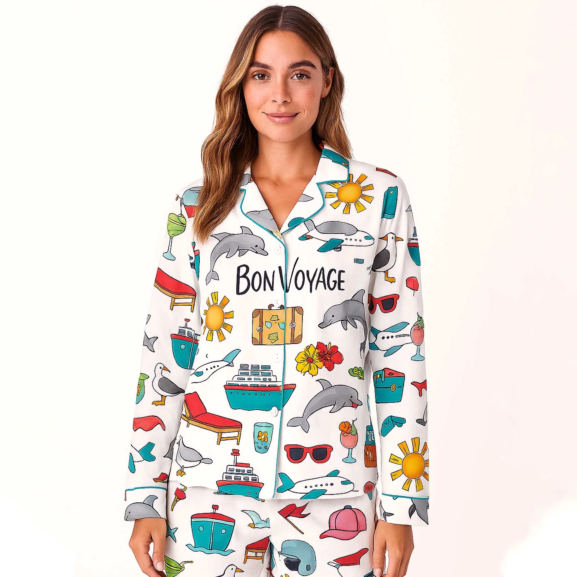 Bon Voyage Cruise Pajamas Set For Women - Image 2