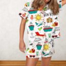 Bon Voyage Cruise Satin Pajama Set For Women